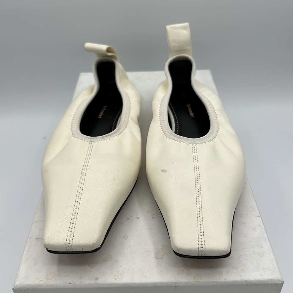 Proenza Schouler Kristie White Leather Flats Size 36 EU / 6 US NIB - Picture 5 of 7